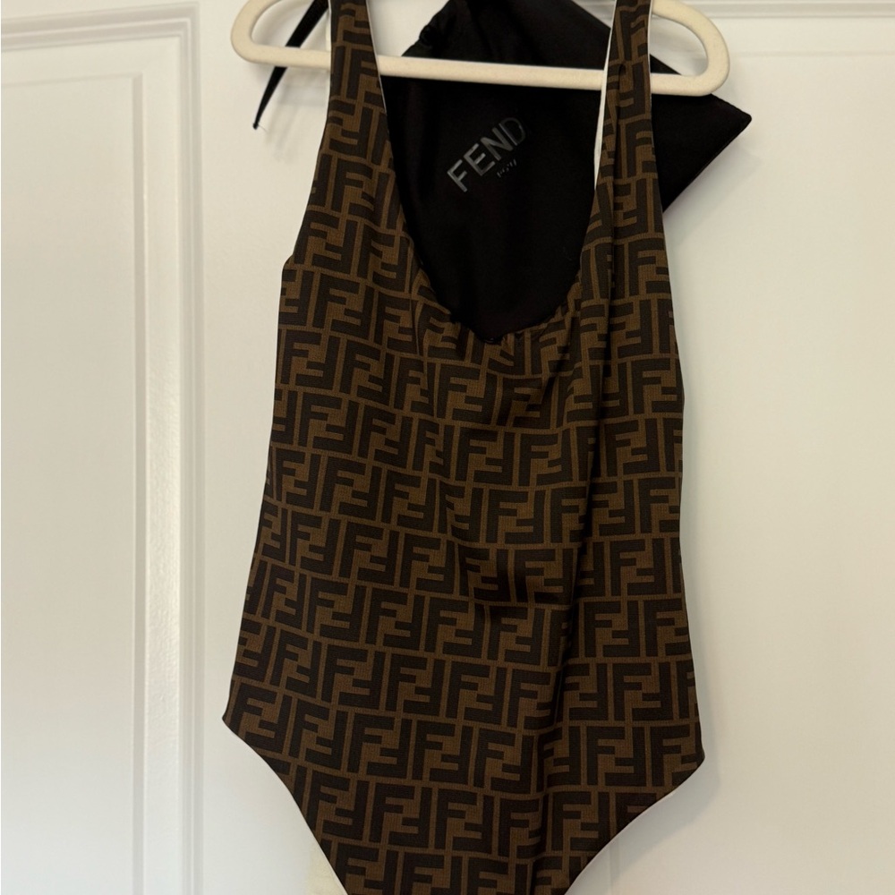 Fendi Chocolate Monogram One-Piece